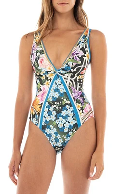 Agua Bendita Billy Dreamin' One-Piece Swimsuit in Blue Multicolor at Nordstrom, Size Small