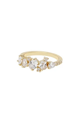 Ettika Cubic Zirconia Cluster Statement Ring in Gold at Nordstrom, Size 6