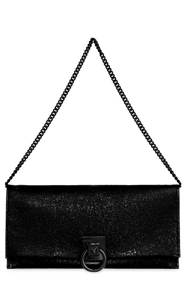 Rebecca Minkoff All Night Long Leather Clutch in Black at Nordstrom