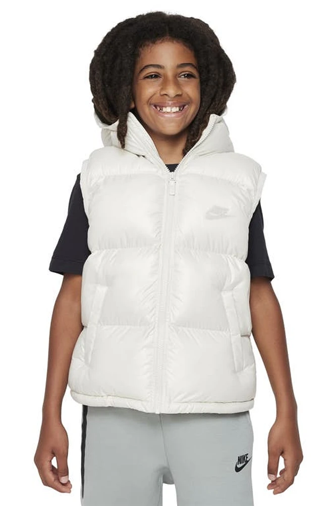 Nike Kids' Water Repellent Therma-FIT Hooded Puffer Vest at