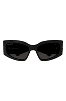 Balenciaga 57mm Cat Eye Sunglasses in Black at Nordstrom