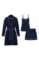 Petite Plume The Must Have 3-Piece Cotton Maternity Set in Navy at Nordstrom, Size X-Large