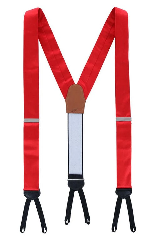 Trafalgar Sutton Silk Formal Suspenders in Red at Nordstrom