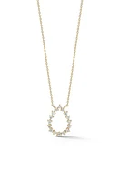 Dana Rebecca Designs Vivian Lily Diamond Teardrop Pendant Necklace in Yellow Gold at Nordstrom, Size 18