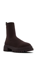 ALDO North Knit Platform Boot Dark Brown at Nordstrom,