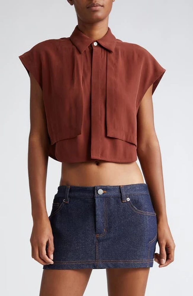 K. NGSLEY Gender Inclusive Nes Crop Top Terracotta at Nordstrom,