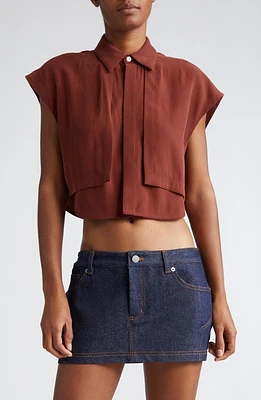 K. NGSLEY Gender Inclusive Nes Crop Top Terracotta at Nordstrom,