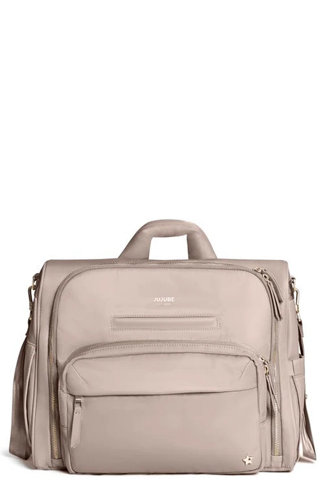 JuJuBe Twill Diaper Backpack Satchel in Taupe at Nordstrom