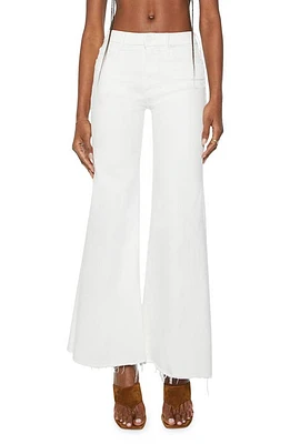 MOTHER Roller Frayed Hem Wide Leg Jeans Fairest Of Them All at Nordstrom,