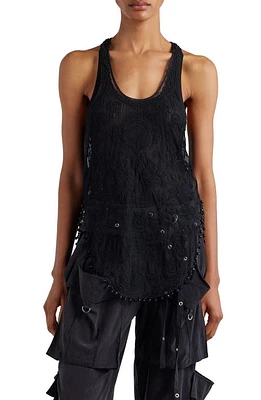 Isabel Marant Violette Sheer Lace Tank Black at Nordstrom, Us