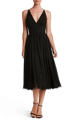 Dress the Population Alicia Mixed Media Midi at Nordstrom,