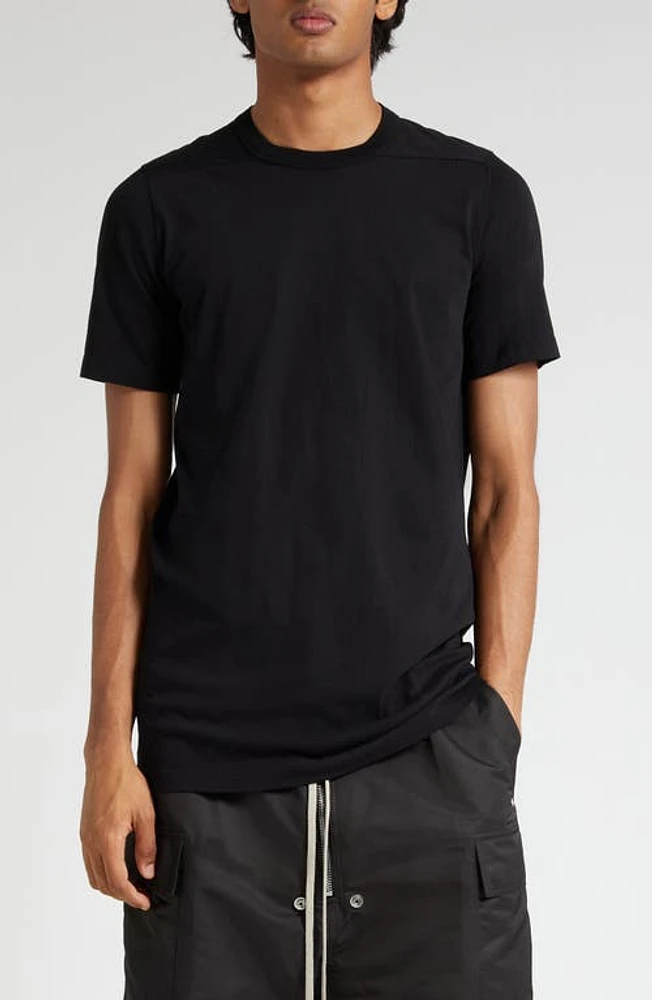 Rick Owens Level T Longline Cotton T-Shirt Black at Nordstrom,