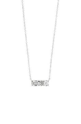 Bony Levy Gatsby Petite Diamond Bar Pendant Necklace in White Gold at Nordstrom, Size 18