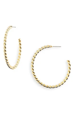 BP. Twist Hoop Earrings in 14K Gold Dipped at Nordstrom