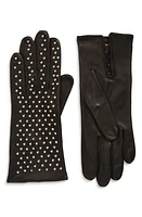 Seymoure Kelly Studded Leather Gloves in Black at Nordstrom