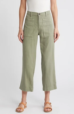 Le Jean Sailor Crop Wide Leg Pants Sage at Nordstrom,