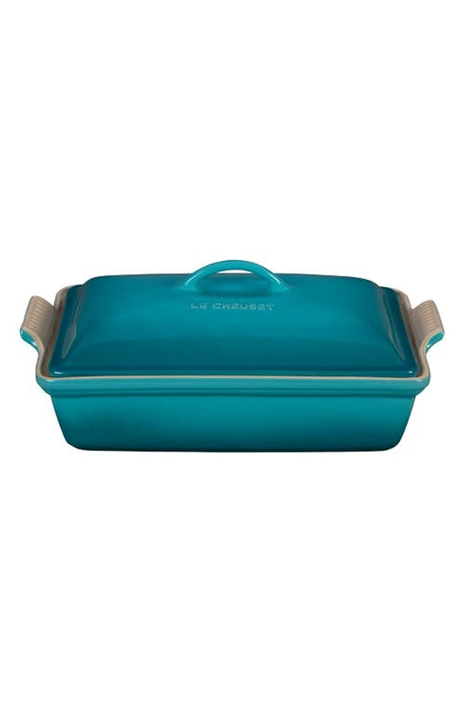 Le Creuset 4-Quart Rectangular Stoneware Casserole with Lid in Caribbean at Nordstrom