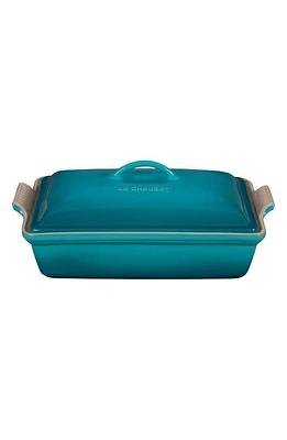 Le Creuset 4-Quart Rectangular Stoneware Casserole with Lid in Caribbean at Nordstrom