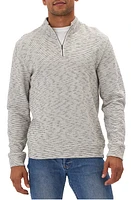 Threads 4 Thought Felix Stripe French Terry Quarter Zip Top Tapioca /Stargazer at Nordstrom,