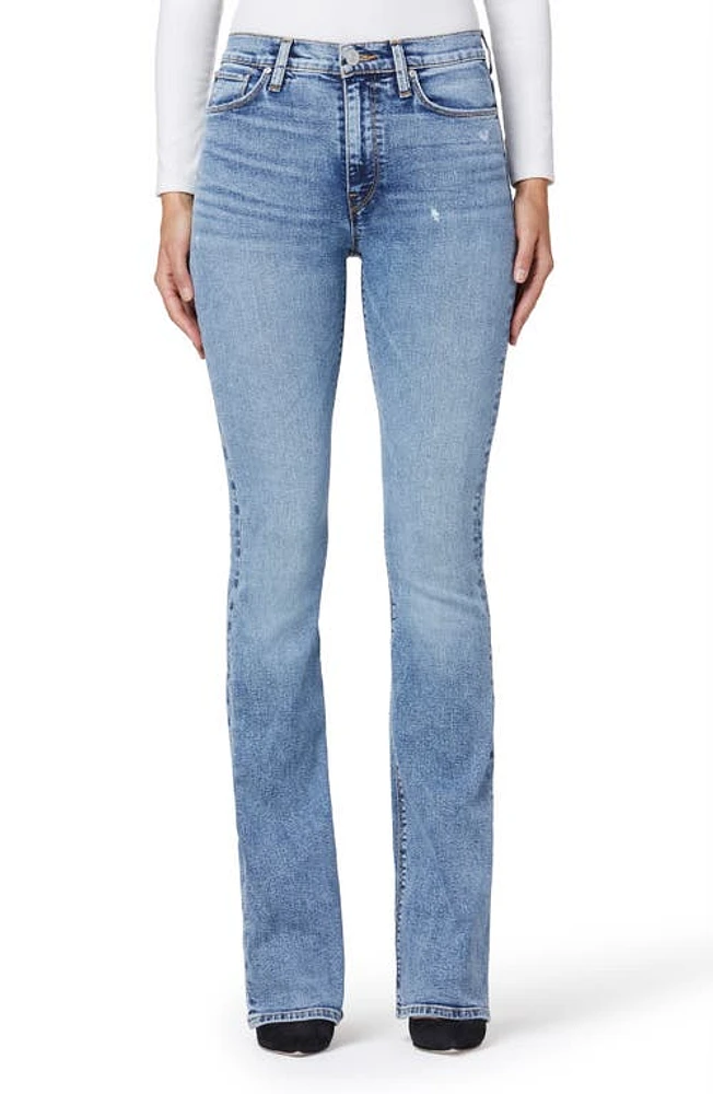 Hudson Jeans Barbara High Waist Distressed Bootcut Jeans in Pure Shores at Nordstrom, Size 30