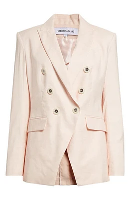 Veronica Beard Charleston Linen Blend Dickey Jacket Pink Haze at Nordstrom,