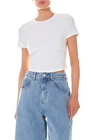 Grey Lab Crop Bustier T-Shirt White at Nordstrom,