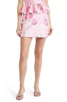 LoveShackFancy Charma Miniskirt in Pink Ivy at Nordstrom, Size 10