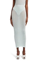 Alaïa Stripe Semisheer Tube Pencil Skirt Menthe at Nordstrom, Us