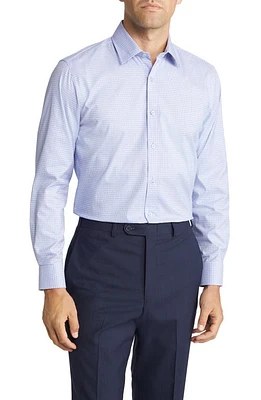 DANIEL HECHTER Check Dress Shirt Blue at Nordstrom,