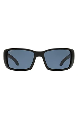 Costa Del Mar 62mm Polarized Wraparound Sunglasses in Black Grey at Nordstrom