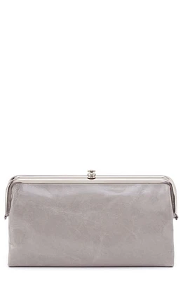 HOBO Lauren Leather Double Frame Clutch in Light Grey at Nordstrom