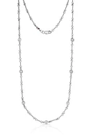 Roberto Coin Dogbone Diamond Station Necklace in White Gold at Nordstrom, Size 16