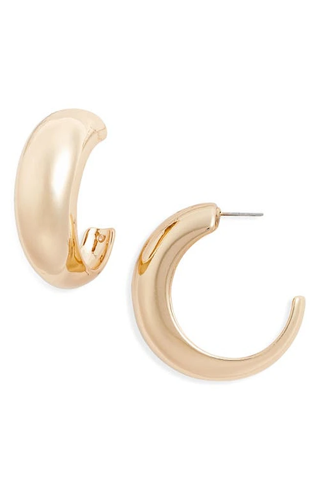 Open Edit Puffy Hoop Earrings in Gold at Nordstrom