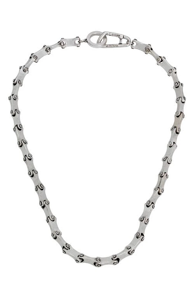 AllSaints Men's Chain Link Collar Necklace in Warm Silver at Nordstrom