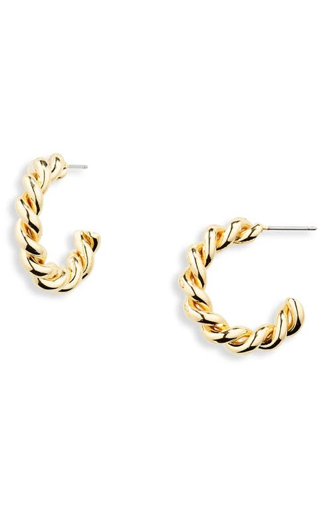 BP. Twist Hoop Earrings in 14K Gold Dipped at Nordstrom