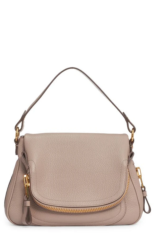 TOM FORD Medium Jennifer Grained Leather Shoulder Bag in Silk Taupe at Nordstrom