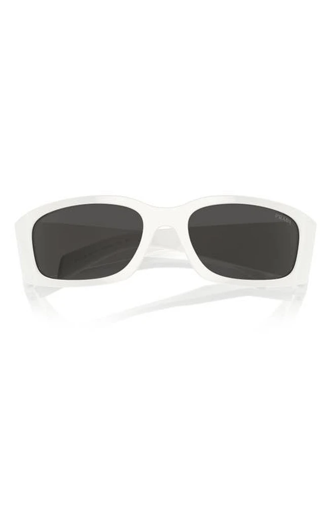 Prada 60mm Butterfly Polarized Sunglasses in Bone at Nordstrom