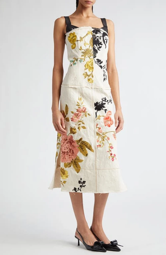 Erdem Embroidered Cotton & Silk Cocktail Dress Ecru at Nordstrom, Us