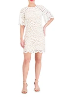 Vince Camuto Scallop Hem Lace Dress Ivory Beige at Nordstrom,