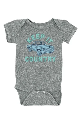 Feather 4 Arrow Keep It Country Cotton Graphic Bodysuit Grey at Nordstrom,