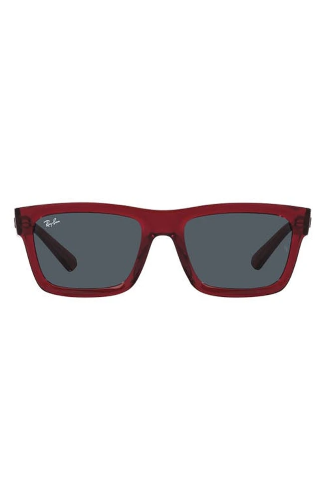 Ray-Ban Warren 54mm Rectangular Sunglasses in Transparent Red at Nordstrom