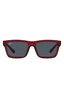 Ray-Ban Warren 54mm Rectangular Sunglasses in Transparent Red at Nordstrom