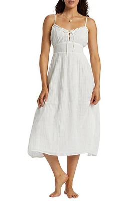 Billabong Pretty Perfect Cotton Gauze Midi Sundress Salt Crystal at Nordstrom,