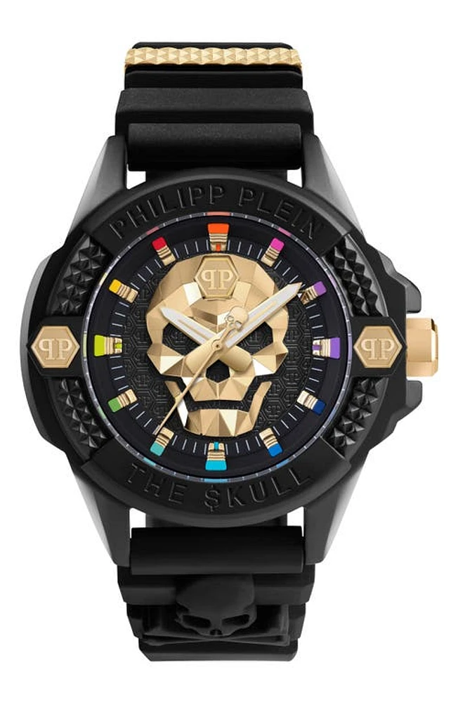 PHILIPP PLEIN The $kull Silicone Strap Watch