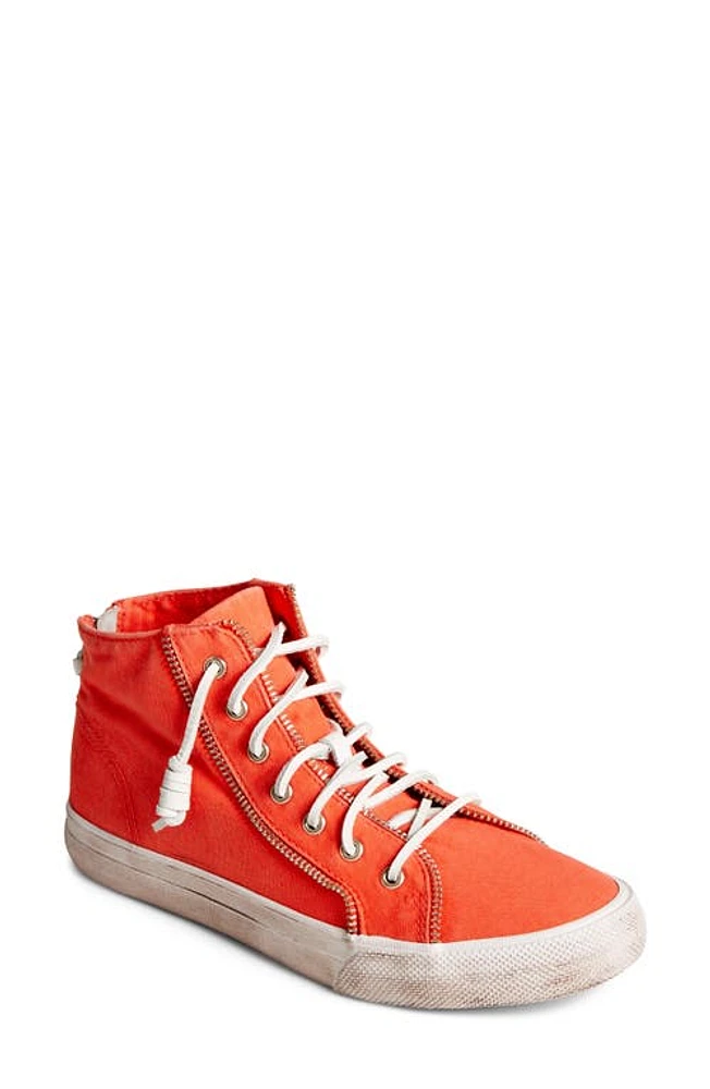 Sperry x Rebecca Minkoff Washed Canvas High Top Sneaker Orange at Nordstrom,