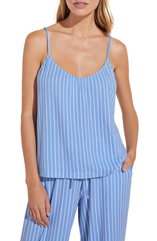 Eberjey Gisele Stripe Stretch Modal Jersey Camisole Pajamas in Nrdstrvbi at Nordstrom, Size X-Large