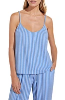 Eberjey Gisele Stripe Stretch Modal Jersey Camisole Pajamas in Nrdstrvbi at Nordstrom, Size X-Large