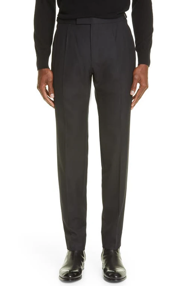 ZEGNA Achillfarm Merino Wool Trousers Black at Nordstrom, Us