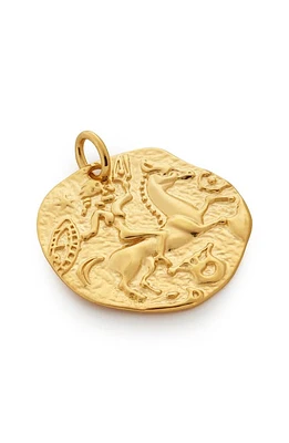 Monica Vinader Goddess Coin Pendant Charm in 18Ct Gold Vermeil On Sterling at Nordstrom