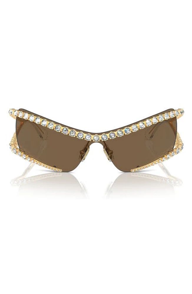 Swarovski 33mm Irregular Sunglasses in Gold at Nordstrom